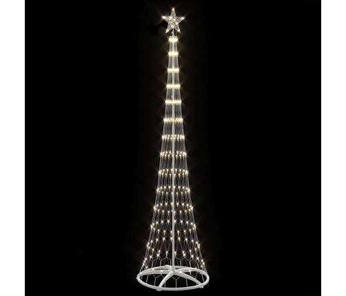 Led Ziemassvētku Koks Silti Balts 138.5 X 138.5 X 399 Cm Metāla Vidaxl