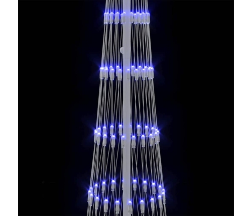 Led Ziemassvētku Koks Zila 138.5 X 138.5 X 399 Cm Metāla Vidaxl