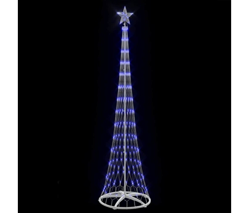 Led Ziemassvētku Koks Zila 138.5 X 138.5 X 399 Cm Metāla Vidaxl