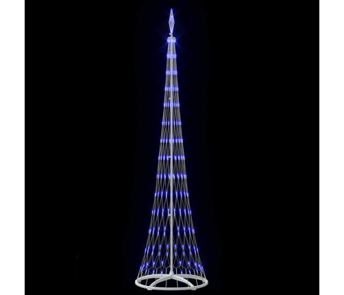 Led Ziemassvētku Koks Zila 138.5 X 138.5 X 399 Cm Metāla Vidaxl