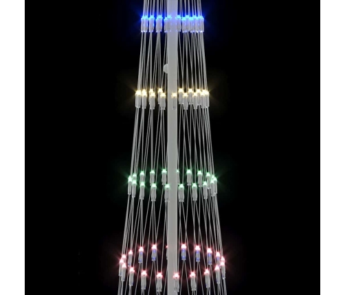 Led Ziemassvētku Koks Daudzkrāsains 138.5 X 138.5 X 399 Cm Vidaxl