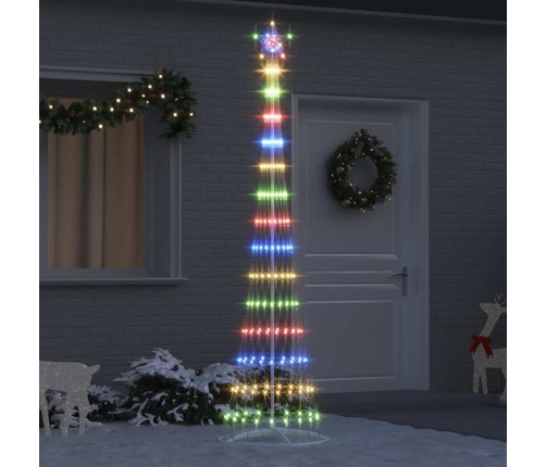 Led Ziemassvētku Koks Daudzkrāsains 138.5 X 138.5 X 399 Cm Vidaxl