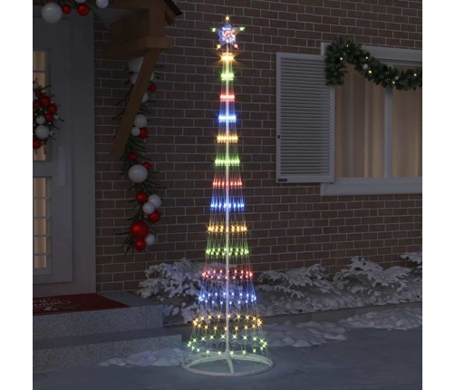 Led Ziemassvētku Koks Daudzkrāsains 138.5 X 138.5 X 399 Cm Vidaxl