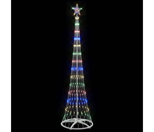Led Ziemassvētku Koks Daudzkrāsains 138.5 X 138.5 X 399 Cm Vidaxl