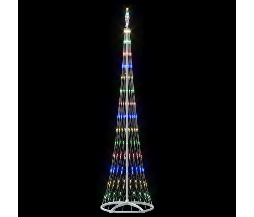 Led Ziemassvētku Koks Daudzkrāsains 138.5 X 138.5 X 399 Cm Vidaxl