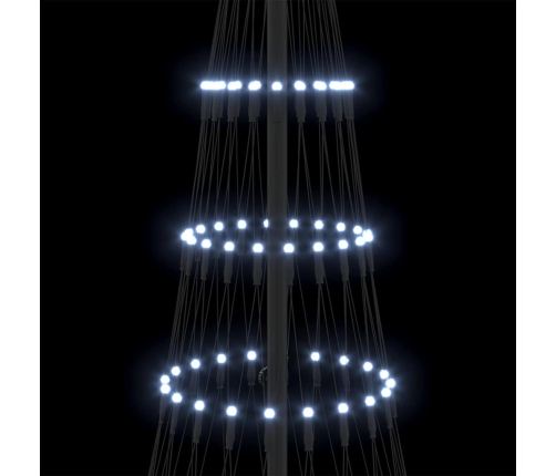 Led Ziemassvētku Koks Vēsi Balts 138.5 X 138.5 X 399 Cm Metāla Vidaxl