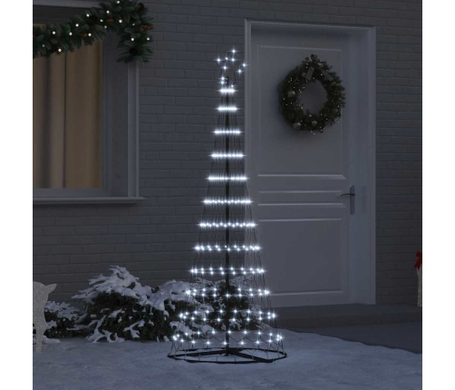 Led Ziemassvētku Koks Vēsi Balts 138.5 X 138.5 X 399 Cm Metāla Vidaxl