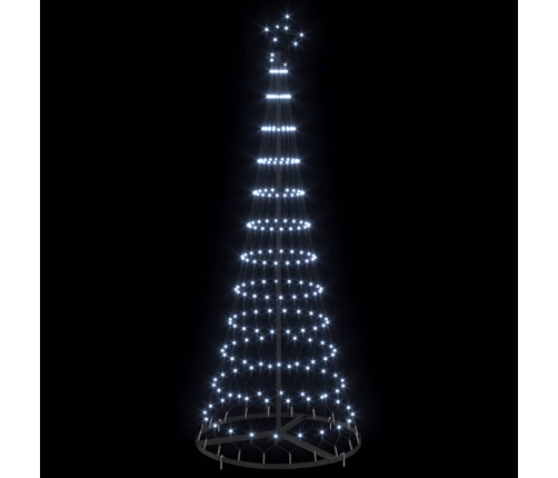 Led Ziemassvētku Koks Vēsi Balts 138.5 X 138.5 X 399 Cm Metāla Vidaxl