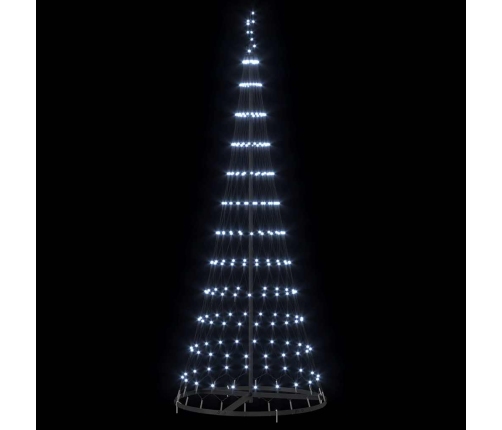 Led Ziemassvētku Koks Vēsi Balts 138.5 X 138.5 X 399 Cm Metāla Vidaxl
