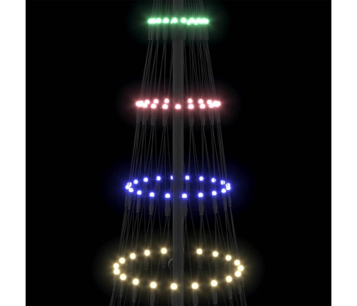 Led Ziemassvētku Koks Daudzkrāsains 138.5 X 138.5 X 399 Cm Vidaxl
