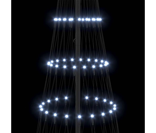 Led Ziemassvētku Koks Vēsi Balts 138.5 X 138.5 X 399 Cm Metāla Vidaxl