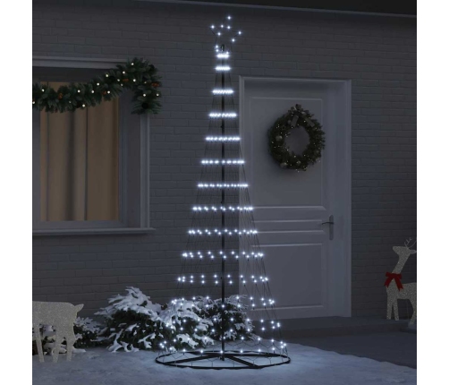 Led Ziemassvētku Koks Vēsi Balts 138.5 X 138.5 X 399 Cm Metāla Vidaxl