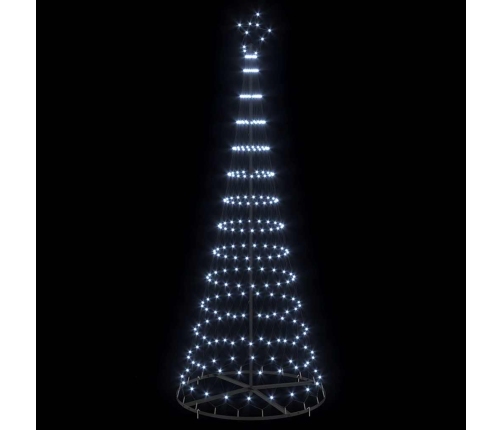 Led Ziemassvētku Koks Vēsi Balts 138.5 X 138.5 X 399 Cm Metāla Vidaxl