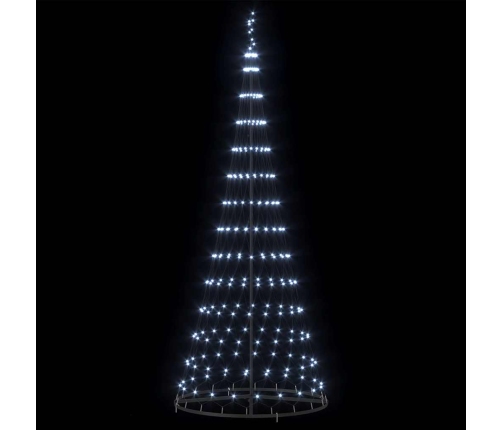 Led Ziemassvētku Koks Vēsi Balts 138.5 X 138.5 X 399 Cm Metāla Vidaxl