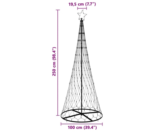 Led Ziemassvētku Koks Vēsi Balts 138.5 X 138.5 X 399 Cm Metāla Vidaxl