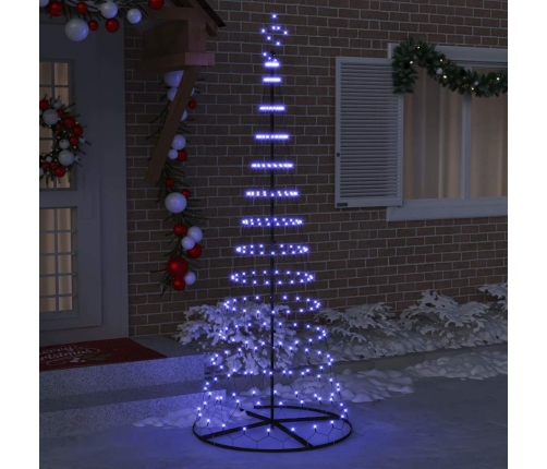 Led Ziemassvētku Koks Zila 138.5 X 138.5 X 399 Cm Metāla Vidaxl