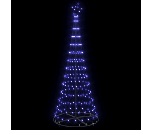 Led Ziemassvētku Koks Zila 138.5 X 138.5 X 399 Cm Metāla Vidaxl