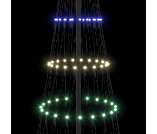 Led Ziemassvētku Koks Daudzkrāsains 138.5 X 138.5 X 399 Cm Vidaxl