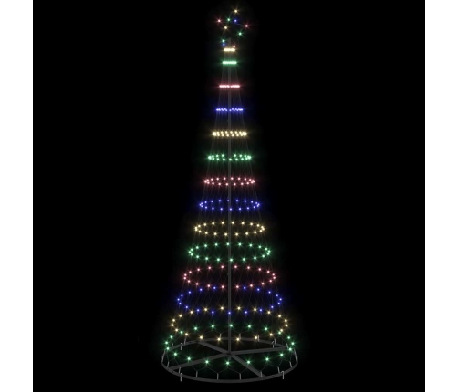 Led Ziemassvētku Koks Daudzkrāsains 138.5 X 138.5 X 399 Cm Vidaxl