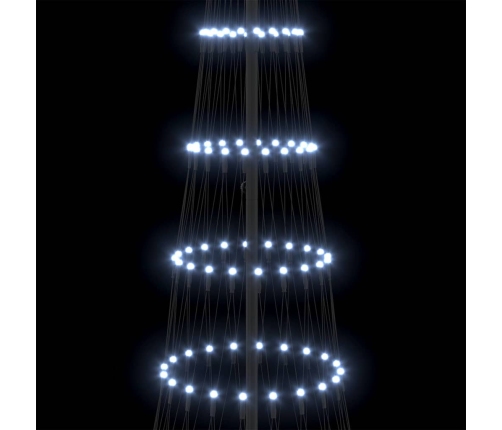 Led Ziemassvētku Koks Vēsi Balts 138.5 X 138.5 X 399 Cm Metāla Vidaxl