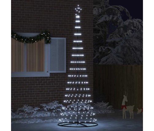 Led Ziemassvētku Koks Vēsi Balts 138.5 X 138.5 X 399 Cm Metāla Vidaxl