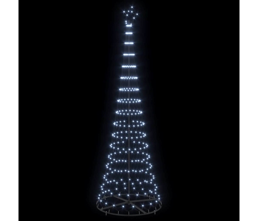 Led Ziemassvētku Koks Vēsi Balts 138.5 X 138.5 X 399 Cm Metāla Vidaxl