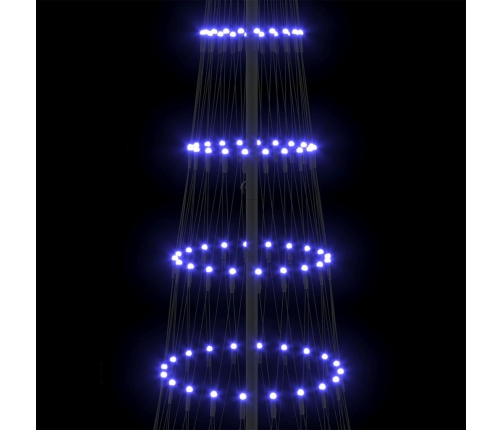 Led Ziemassvētku Koks Zila 138.5 X 138.5 X 399 Cm Metāla Vidaxl