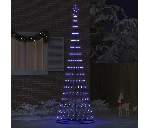 Led Ziemassvētku Koks Zila 138.5 X 138.5 X 399 Cm Metāla Vidaxl
