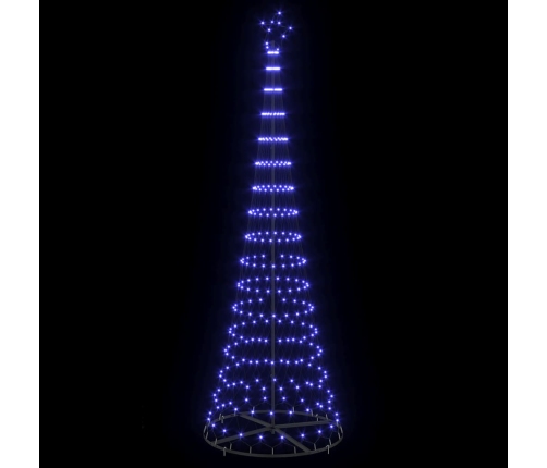 Led Ziemassvētku Koks Zila 138.5 X 138.5 X 399 Cm Metāla Vidaxl
