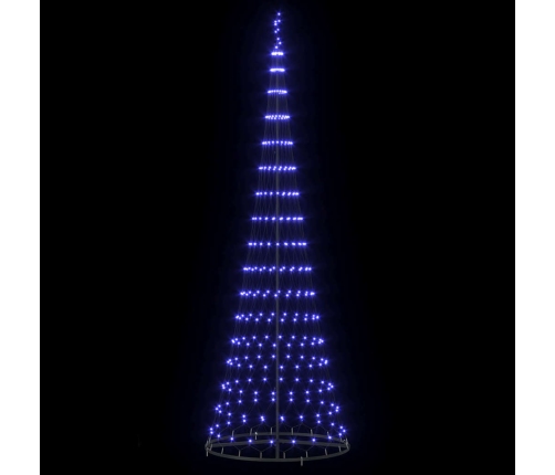 Led Ziemassvētku Koks Zila 138.5 X 138.5 X 399 Cm Metāla Vidaxl