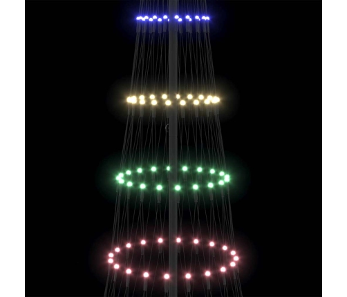 Led Ziemassvētku Koks Daudzkrāsains 138.5 X 138.5 X 399 Cm Vidaxl