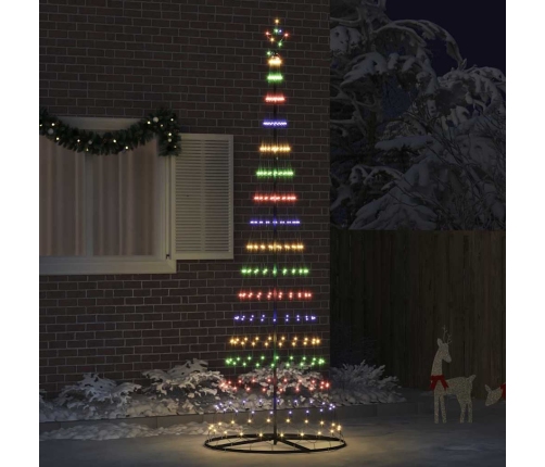 Led Ziemassvētku Koks Daudzkrāsains 138.5 X 138.5 X 399 Cm Vidaxl