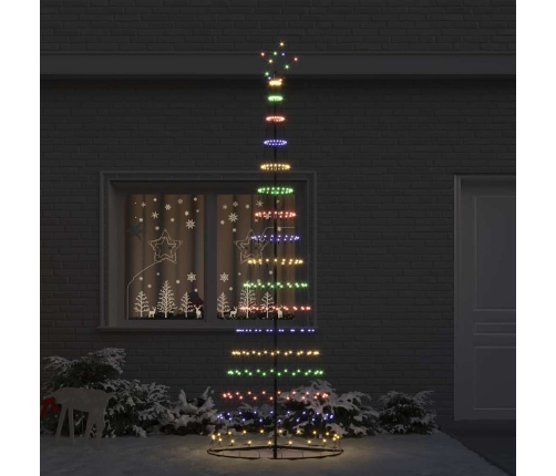 Led Ziemassvētku Koks Daudzkrāsains 138.5 X 138.5 X 399 Cm Vidaxl