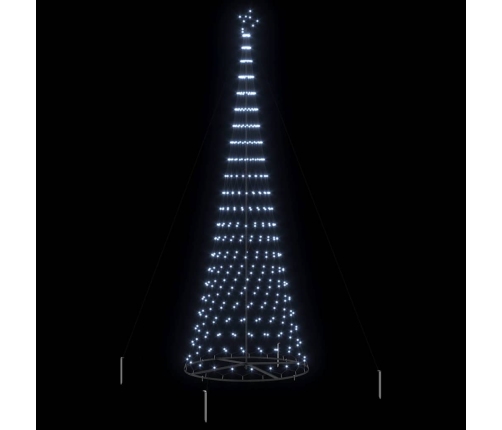 Led Ziemassvētku Koks Vēsi Balts 138.5 X 138.5 X 399 Cm Metāla Vidaxl