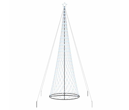 Led Ziemassvētku Koks Vēsi Balts 138.5 X 138.5 X 399 Cm Metāla Vidaxl