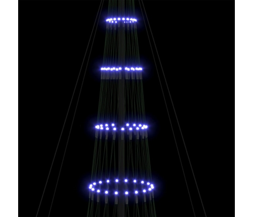 Led Ziemassvētku Koks Zila 138.5 X 138.5 X 399 Cm Metāla Vidaxl
