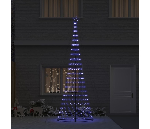 Led Ziemassvētku Koks Zila 138.5 X 138.5 X 399 Cm Metāla Vidaxl