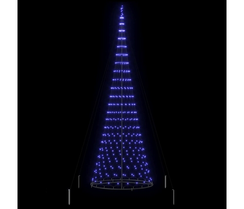 Led Ziemassvētku Koks Zila 138.5 X 138.5 X 399 Cm Metāla Vidaxl