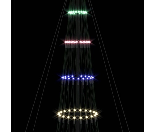 Led Ziemassvētku Koks Daudzkrāsains 138.5 X 138.5 X 399 Cm Vidaxl