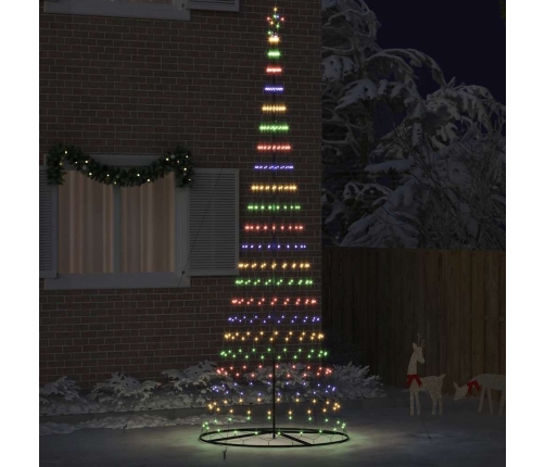 Led Ziemassvētku Koks Daudzkrāsains 138.5 X 138.5 X 399 Cm Vidaxl