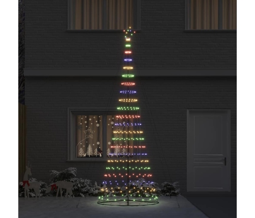 Led Ziemassvētku Koks Daudzkrāsains 138.5 X 138.5 X 399 Cm Vidaxl