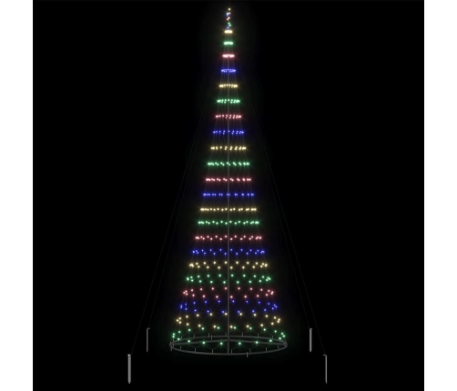 Led Ziemassvētku Koks Daudzkrāsains 138.5 X 138.5 X 399 Cm Vidaxl