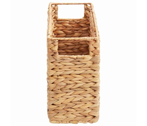 Žurnālu Grozi 2 Pcs Dabiska 39 X 14 X 25 Cm Ūdens Hiacintes Vidaxl