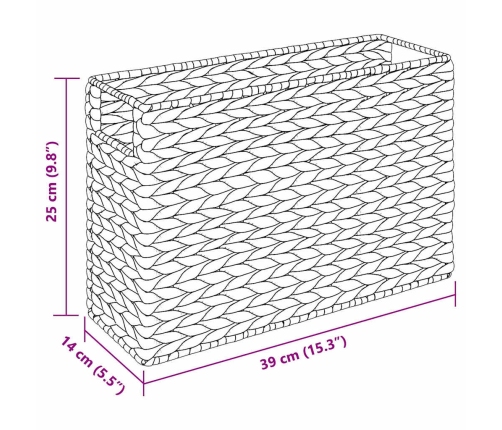 Žurnālu Grozi 2 Pcs Dabiska 39 X 14 X 25 Cm Ūdens Hiacintes Vidaxl