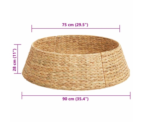 Ziemassvētku Koka Apmale Brūna 90 X 90 X 28 Cm Ūdens Hiacintes Vidaxl