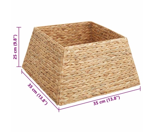 Ziemassvētku Koka Apmale Brūna 50 X 50 X 25 Cm Ūdens Hiacintes Vidaxl