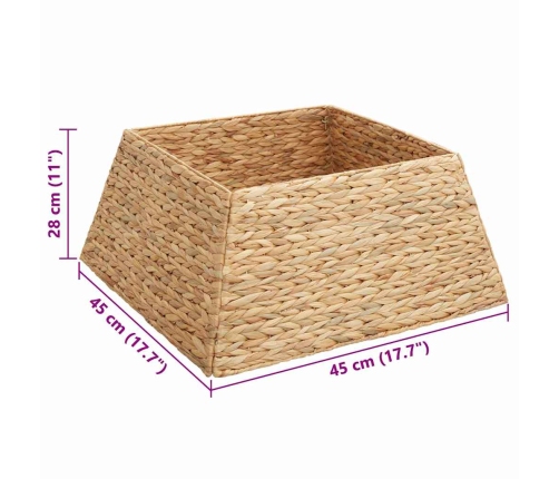 Ziemassvētku Koka Apmale Brūna 60 X 60 X 28 Cm Ūdens Hiacintes Vidaxl