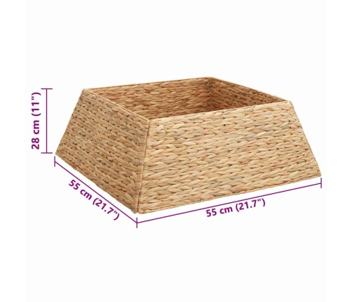 Ziemassvētku Koka Apmale Brūna 70 X 70 X 28 Cm Ūdens Hiacintes Vidaxl