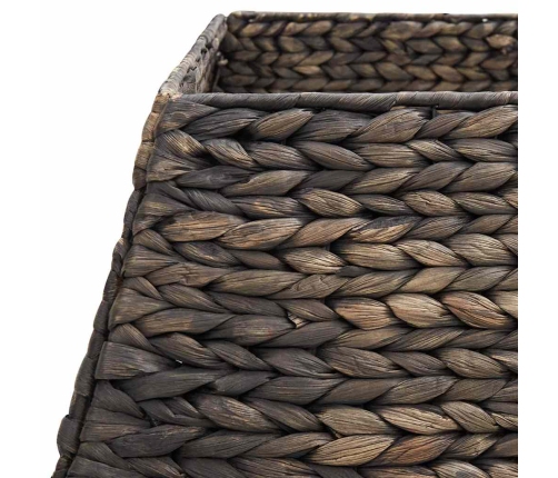 Ziemassvētku Koka Apmale Melna 50 X 50 X 25 Cm Ūdens Hiacintes Vidaxl