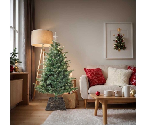 Ziemassvētku Koka Apmale Melna 50 X 50 X 25 Cm Ūdens Hiacintes Vidaxl